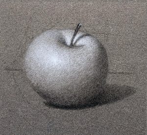 Tons clair sur dessin pomme.